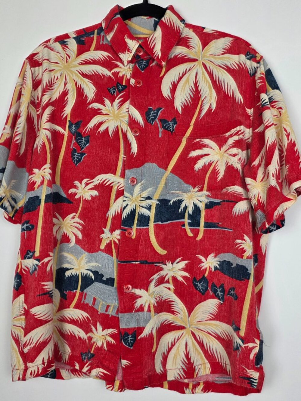 Jams World Exclusive Palms Hawaiian Men Medium Short Sleeve Graphic Button Shirt